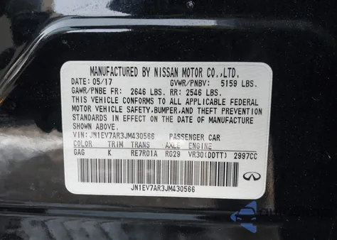 2018 Infiniti Q50 3.0T Luxe из США, поврежденный, VIN JN1EV7AR3JM430566